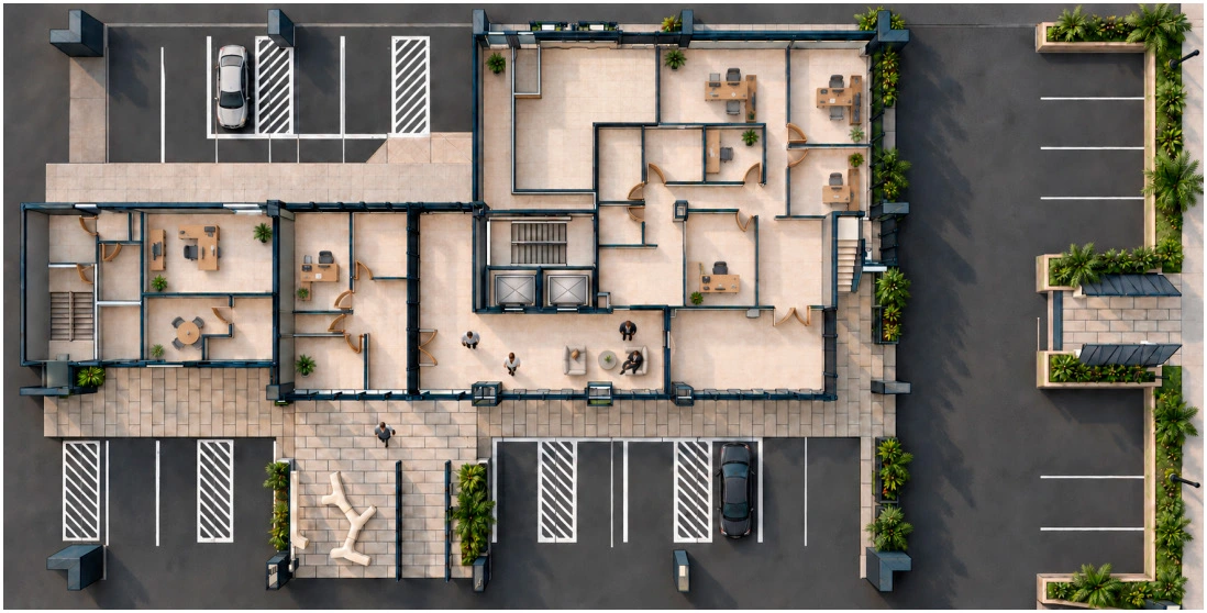 Ground-floor arrival plan