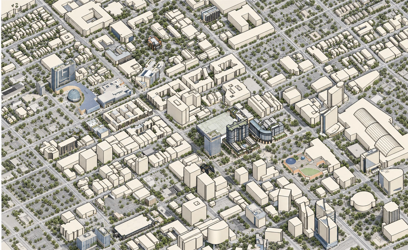 Downtown San Jose · Urban Model / Portfolio design & research study