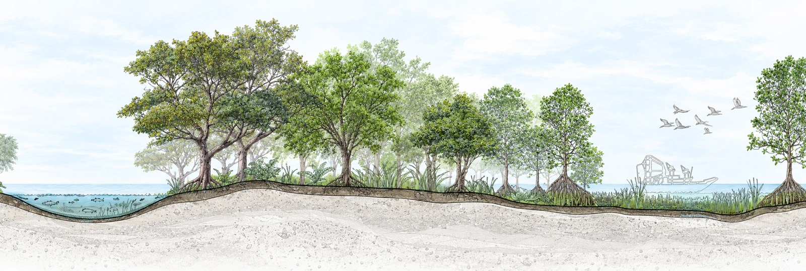 Mangrove habitat section
