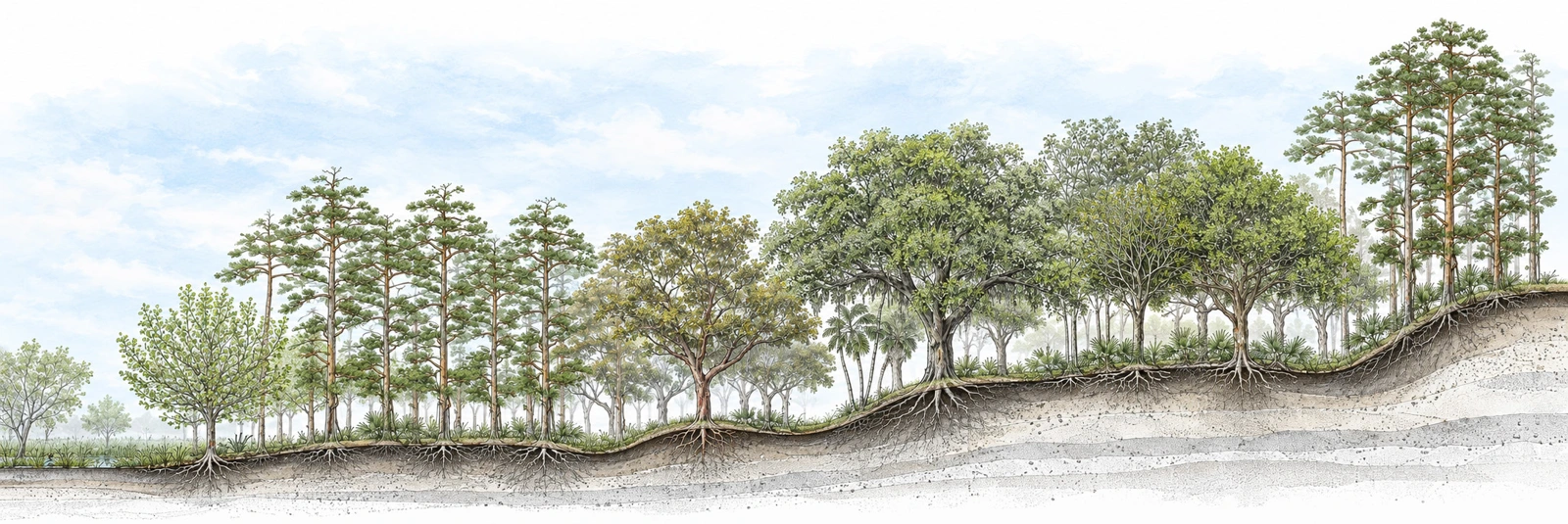 Pine & hammock habitat section