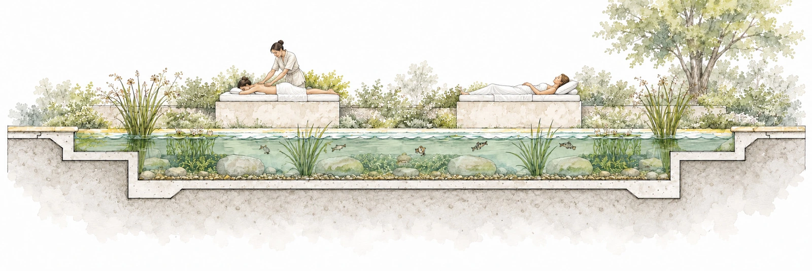 Aquatic planting & pond section