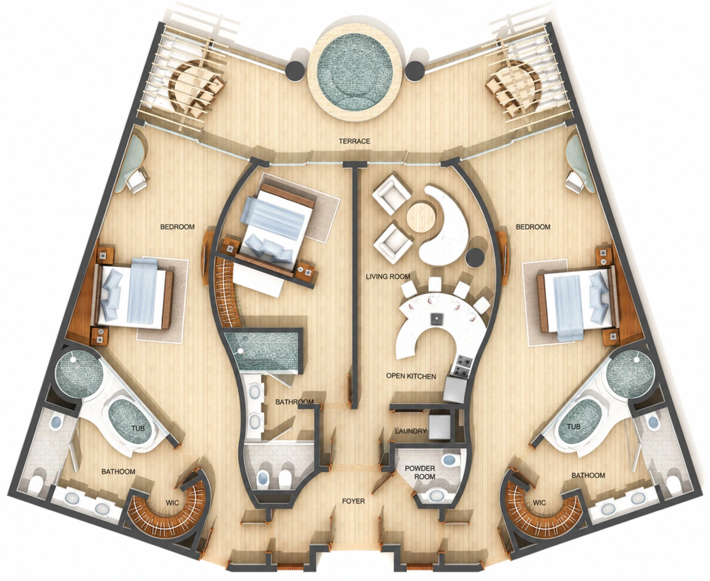 Linear & terrace suite planning