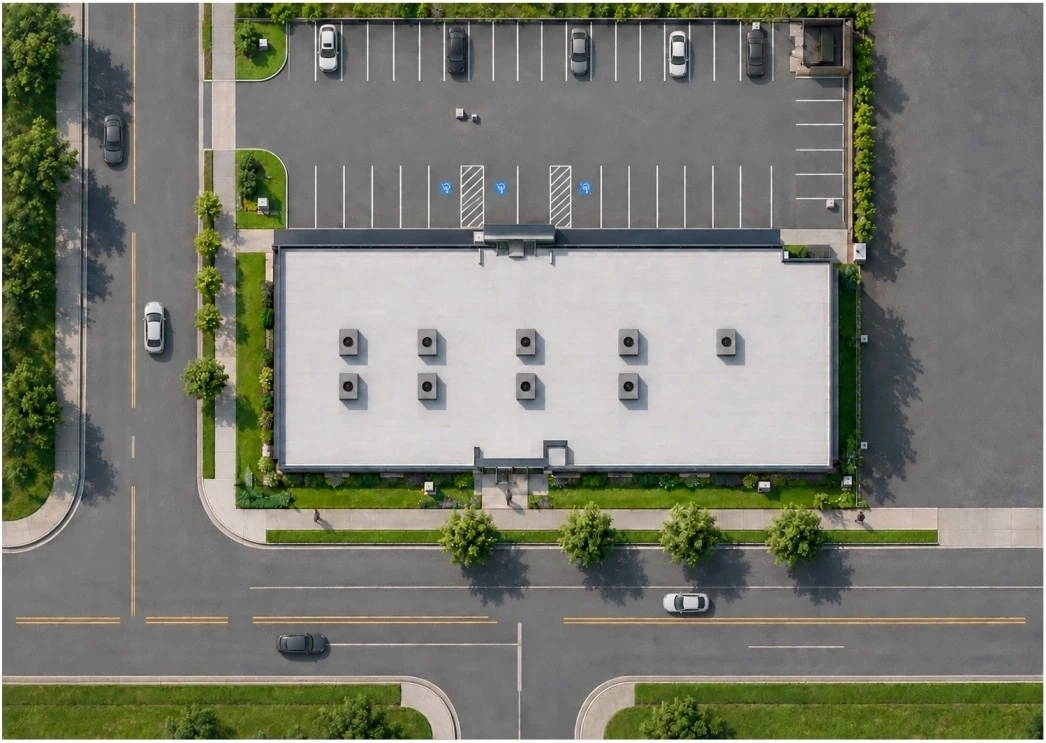 Site organization & arrival court