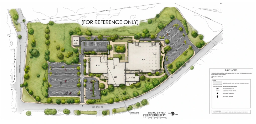 Charging court & site circulation