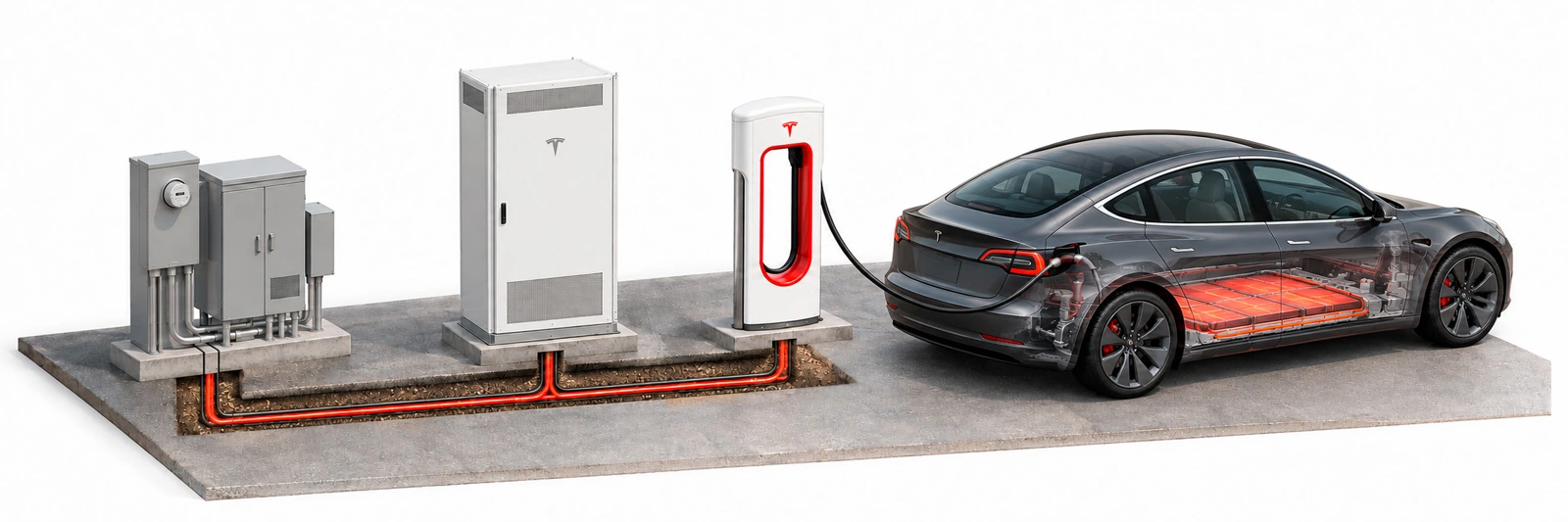 Power supply, charger & vehicle