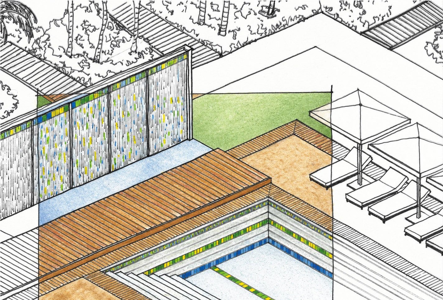 Water, Landscape & Material / Design visualization & portfolio study