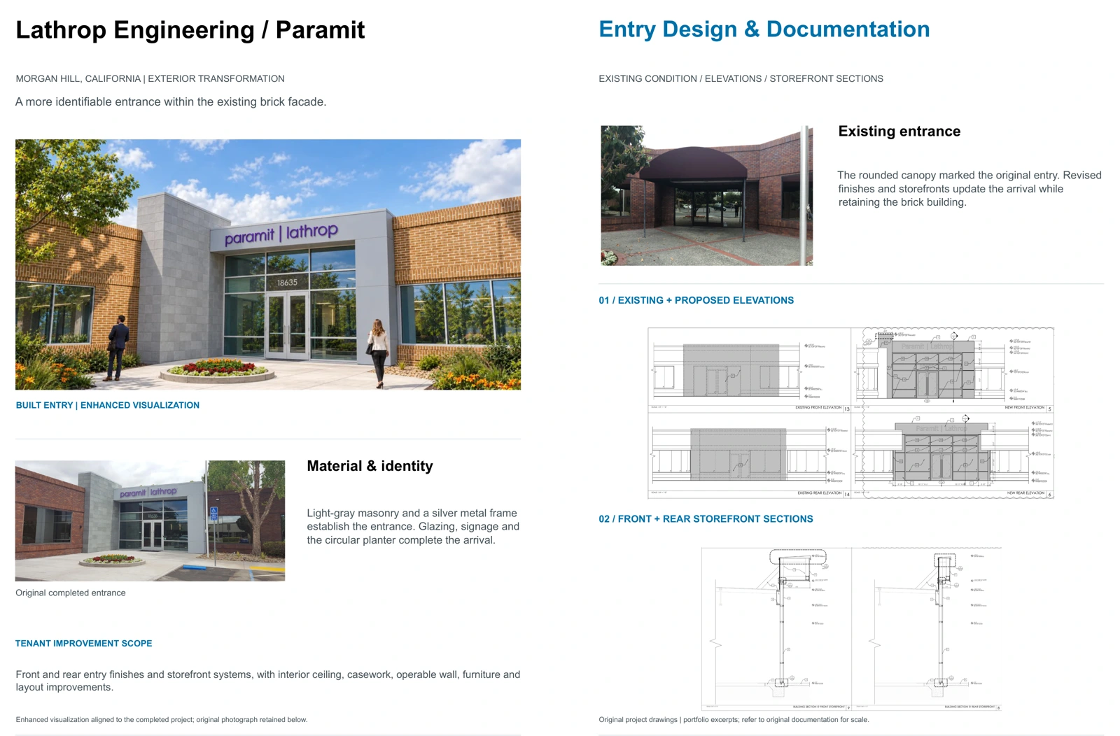 Portfolio pages 56–57