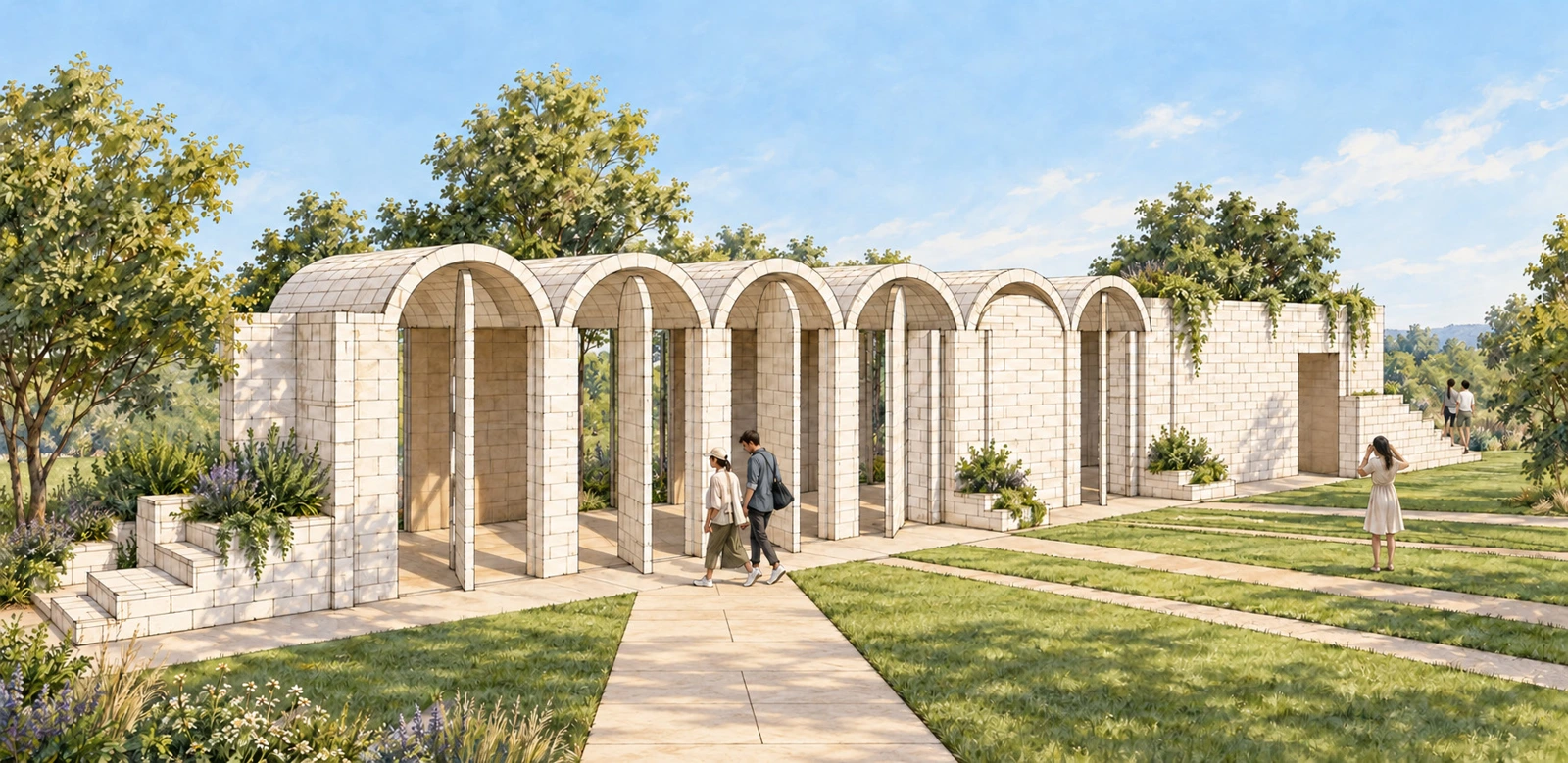 Masonry in Motion / Developed academic design visualization