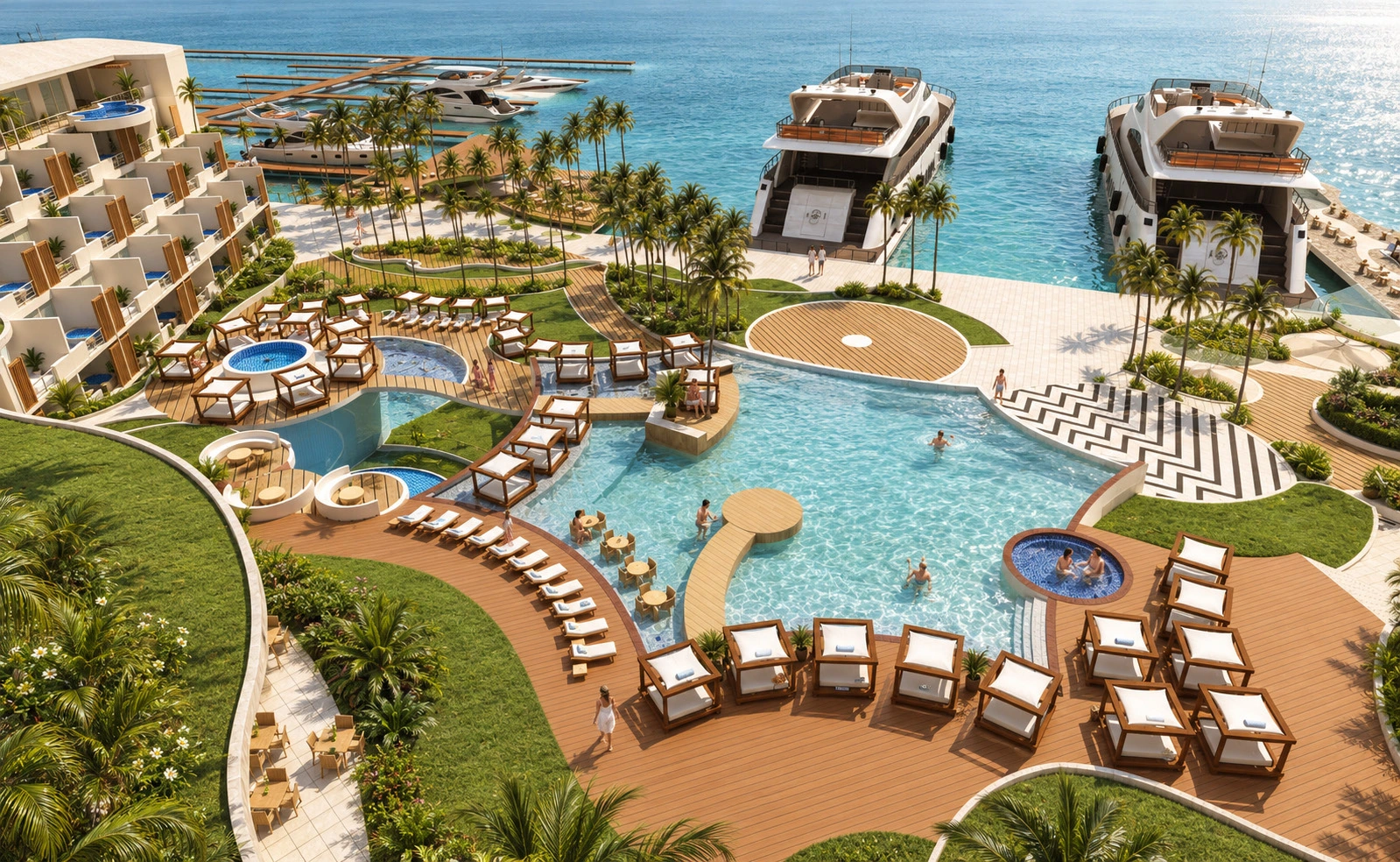 Waterfront Resort · Pool & Spa / Portfolio design visualization